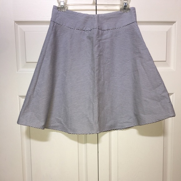 🆕ANN TAYLOR PETITE LINED SKIRT IN BLUE AND WHITE - Picture 3 of 8